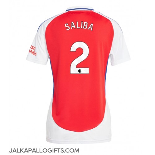 Arsenal William Saliba #2 Kotipaita Naiset 2024-25 Lyhythihainen